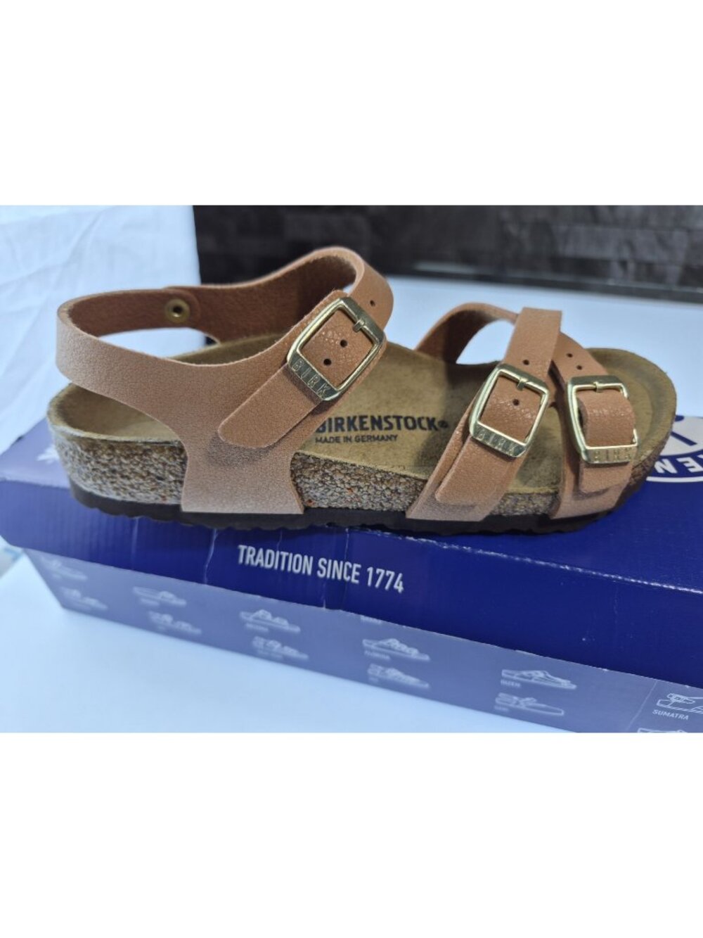 Birkenstock Kumba Kids Grained Pecan Size 33 EU US 2 NWT Box Narrow Fit Germany
